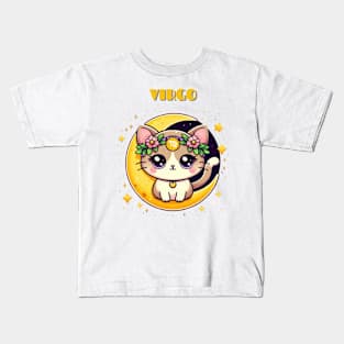 Virgo Zodiac Cat Kids T-Shirt